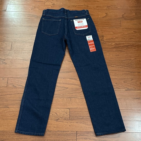 Rustler by Wrangler Heavyweight Dark Wash Regular Fit Straight Leg Jeans 29x30 - Picture 4 of 7
